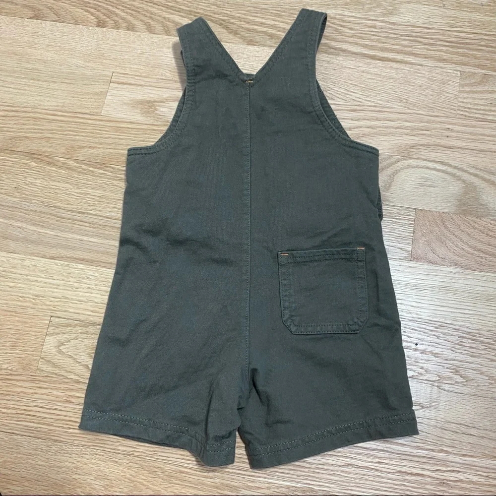 Carter’s Overall Shorts Tiger Print 18 mos Brown Gray
